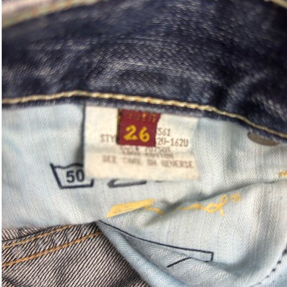 7 For All Mankind Women's Distressed Denim Bermuda Shorts Raw Hem Size 26 - Picture 6 of 8